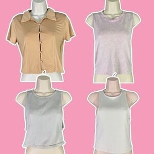 Forever 21 Crop Top Lot 4 M/L Trendy Styles Juniors‎ Summer Casual Cute Clothes